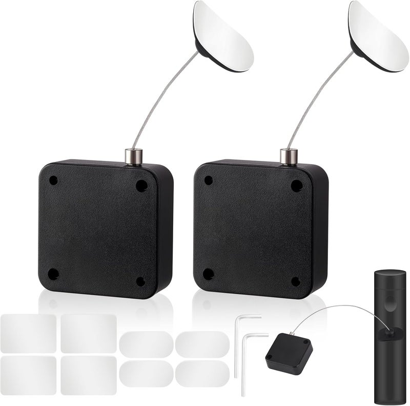 MERDTTES 6.5 Ft Retractable Remote Control Tether Locks, Security Lanyard Lock with Adjustable Leash Length Clasp for TV Remote Control, Tablets Showroom, Gaming Controller (2 PCS) - Image 1
